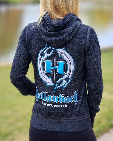 Image of Zen 3D Aqua Patch Full-Zip Up Hoodie