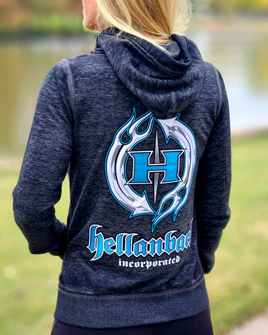 Image of Zen 3D Aqua Patch Full-Zip Up Hoodie