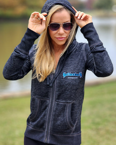 Image of Zen 3D Aqua Patch Full-Zip Up Hoodie