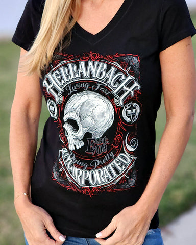 Image of Living Fast Dying Pretty V-Neck