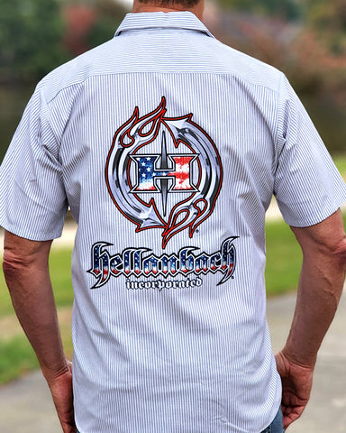 Image of Pinstripe 4D Work Shirt - USA