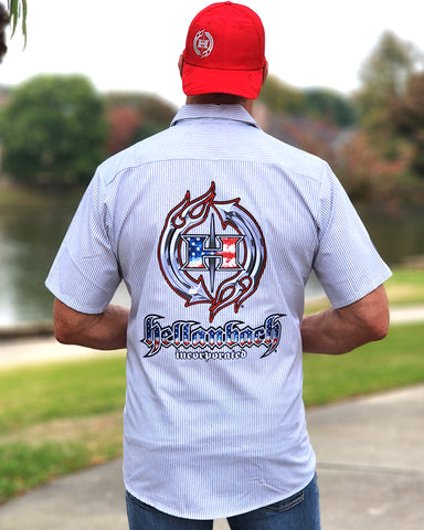 Image of Pinstripe 4D Work Shirt - USA