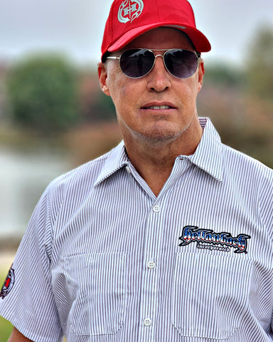 Image of Pinstripe 4D Work Shirt - USA