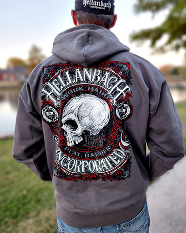 Image of Work Hard Hooded Pullover