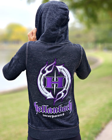 Image of Zen 3D Purple Patch Full-Zip Up Hoodie