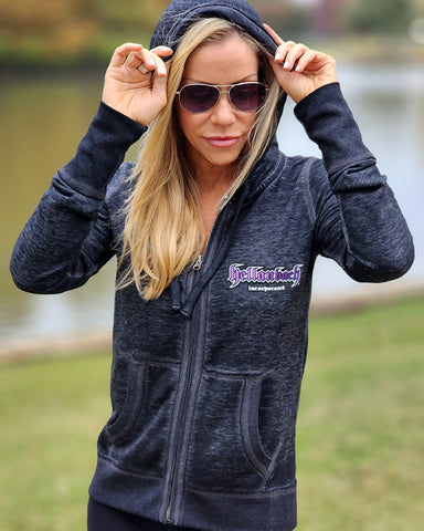Image of Zen 3D Purple Patch Full-Zip Up Hoodie