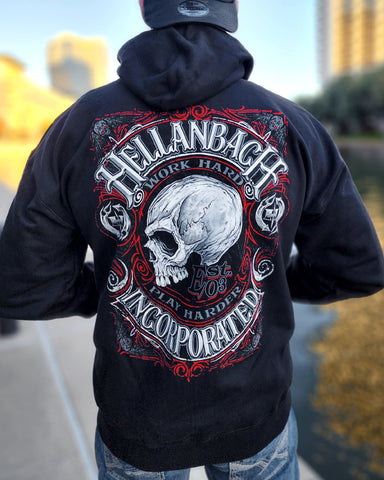 Image of Work Hard Zip Up Hoodie