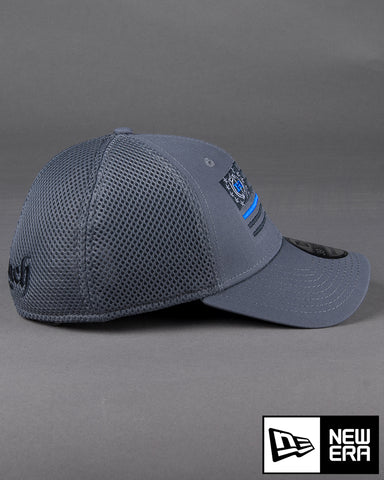 Image of H76 Blue Bar First Responder USA Flag on Stretch Mesh