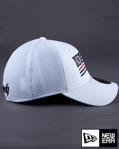 Image of H76 Red Bar First Responder USA Flag on Stretch Mesh