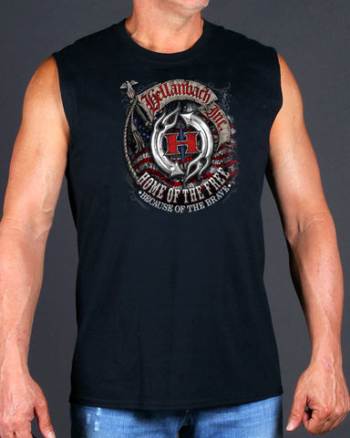 Image of Home of the Free Because of the Brave Sleeveless T