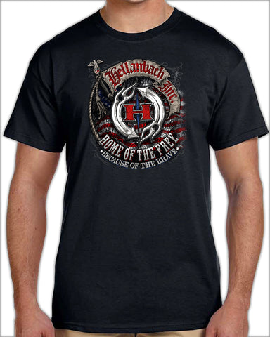 Image of Home of the Free Because of the Brave T-Shirt