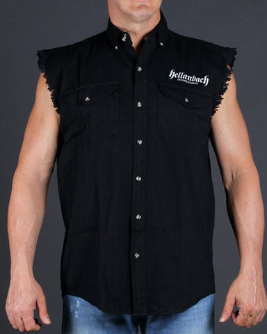 Image of Iron Skull Sleeveless Denim