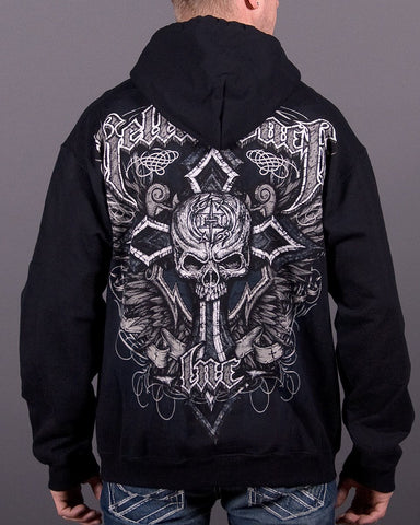 Image of Mens Hoodie - Black Cross Hooded Pullover