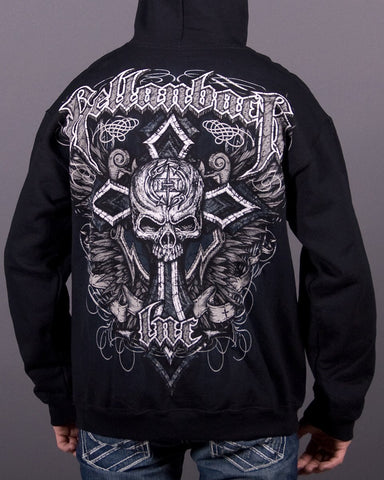 Image of Mens Hoodie - Black Cross Hooded Pullover