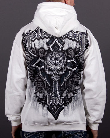 Image of Mens Hoodie - Black Cross Hooded Pullover