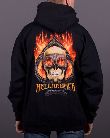 Image of Mens Hoodie - Burning Ace Hooded Pullover