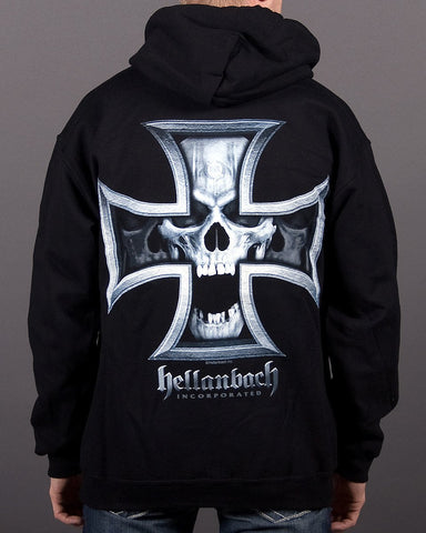 Image of Mens Hoodie - Iron Skull Hooded Pullover