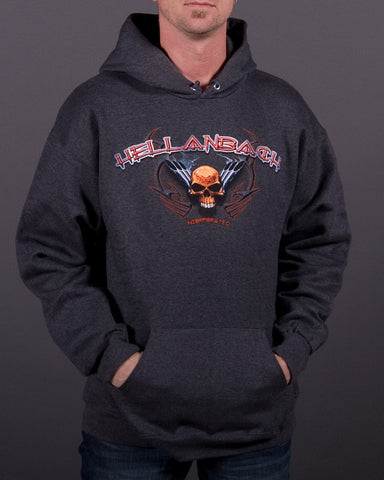 Image of Mens Hoodie - Skull & Pipes Hooded Pullover