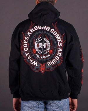 Mens Hoodie - What Goes Around Hooded Pullover