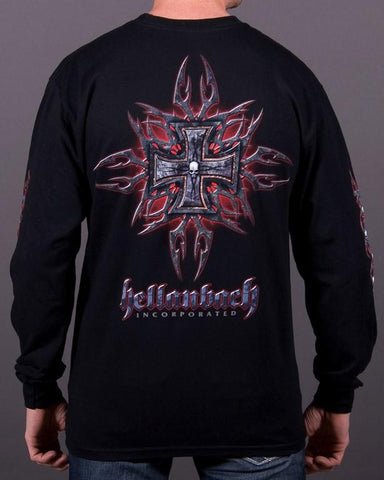 Image of Mens LS T-Shirt - Red Tribal Glow Long Sleeve