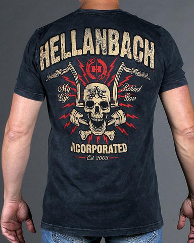 Image of Mens Premium T-Shirt - Behind Bars Mineral Washed Premium Shirt