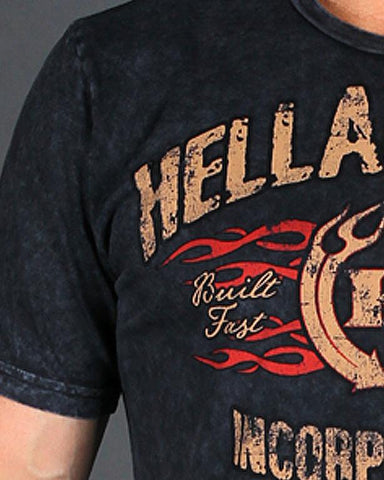 Image of Mens Premium T-Shirt - Built Fast Bagger Mineral Washed Premium Shirt