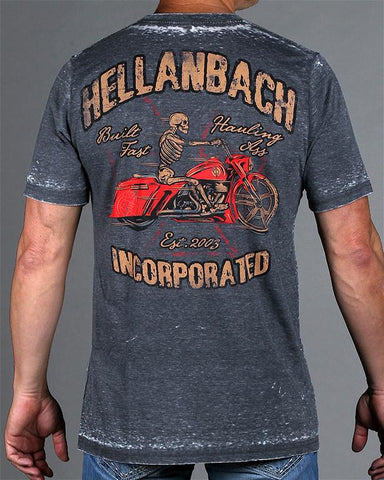 Image of Mens Premium T-Shirt - Built Fast Bagger Mineral Washed Premium Shirt