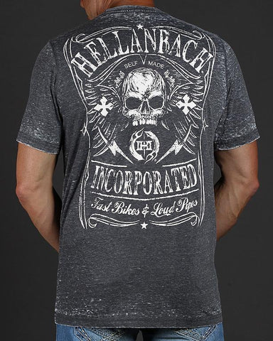 Image of Mens Premium T-Shirt - Fast Bikes & Loud Pipes Mineral Washed Premium Shirt