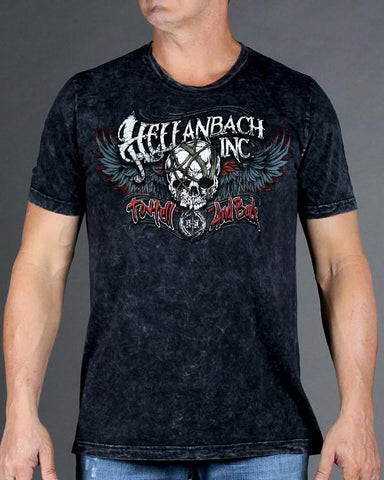 Image of Mens Premium T-Shirt - Hell And Back On Mineral Washed Premium Shirt