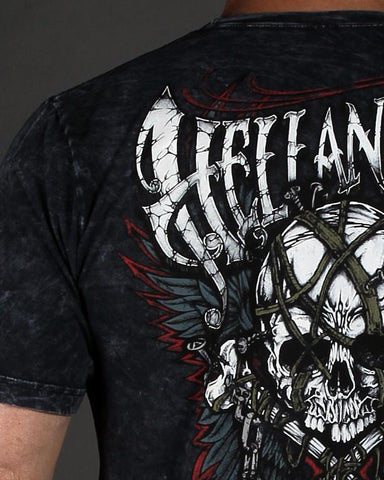 Image of Mens Premium T-Shirt - Hell And Back On Mineral Washed Premium Shirt