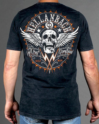 Image of Mens Premium T-Shirt - Hell Bent Mineral Washed Premium Shirt