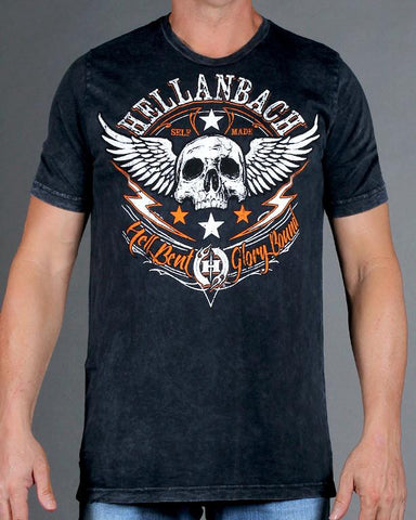 Image of Mens Premium T-Shirt - Hell Bent Mineral Washed Premium Shirt