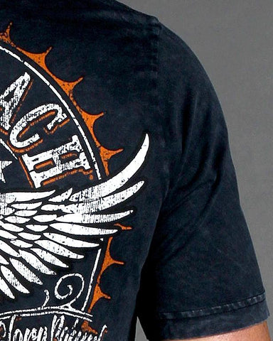 Image of Mens Premium T-Shirt - Hell Bent Mineral Washed Premium Shirt