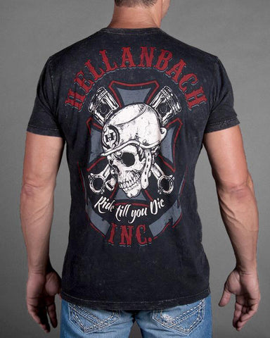 Image of Mens Premium T-Shirt - Ride Till You Die Mineral Washed Premium Shirt