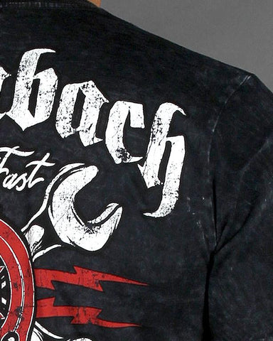 Image of Mens Premium T-Shirt - Speed Shop On Mineral Washed Premium Shirt