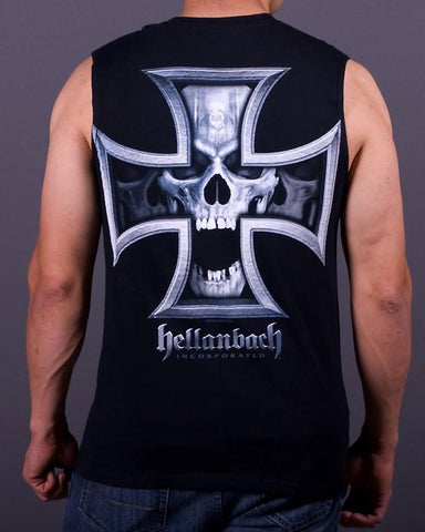 Image of Mens Sleeveless Shirt - Iron Skull Sleeveless T