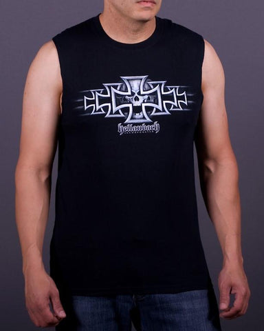 Image of Mens Sleeveless Shirt - Iron Skull Sleeveless T
