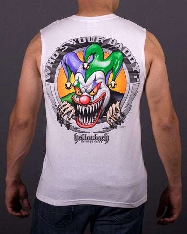 Image of Mens Sleeveless Shirt - Who's Your Daddy? Sleeveless