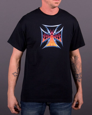 Image of Mens T-Shirt - Maltese Flames T-Shirt