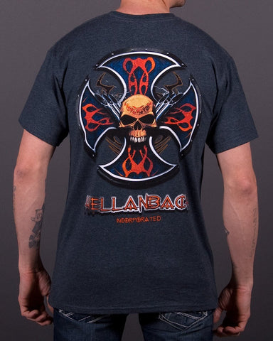 Image of Mens T-Shirt - Skull & Pipes T-Shirt