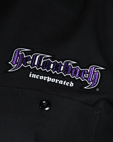 Image of Mens Work Shirt - 3D Work Shirt - Black/Purple