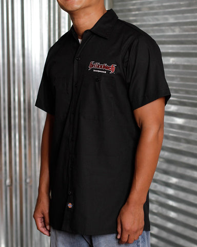 Image of Mens Work Shirt - 3D Work Shirt - Black/Red