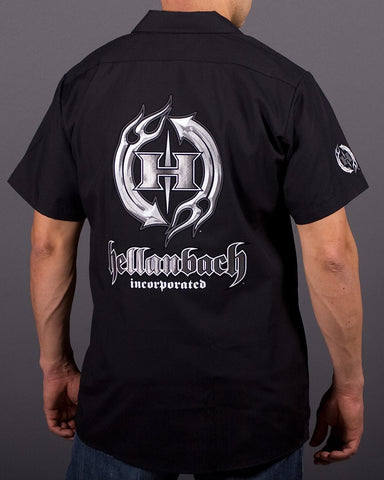 Image of Mens Work Shirt - 3D Work Shirt - Black/Silver