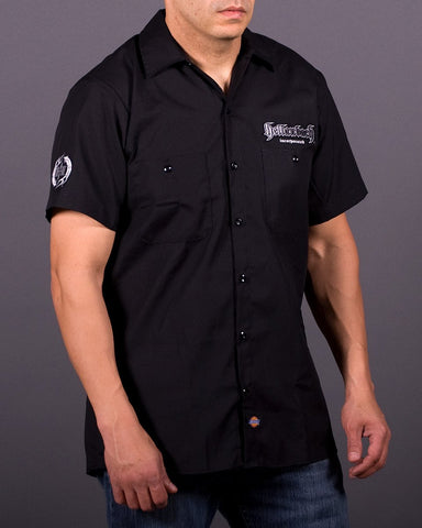 Image of Mens Work Shirt - 3D Work Shirt - Black/Silver