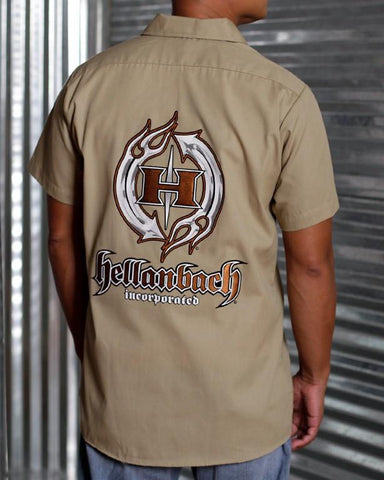 Image of Mens Work Shirt - 3D Work Shirt - Desert Sand/Bronze