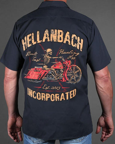 Image of Mens Work Shirt - Built Fast On Dickies Work Shirt