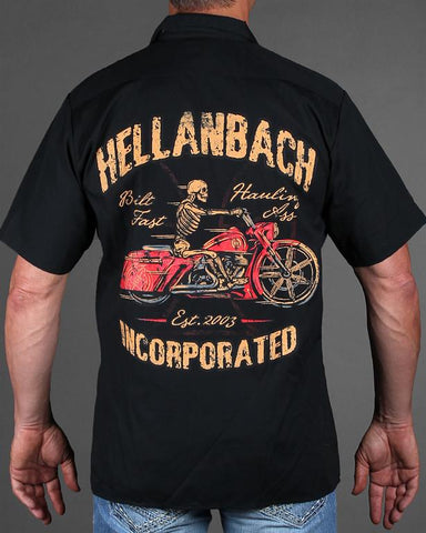 Image of Mens Work Shirt - Built Fast On Dickies Work Shirt