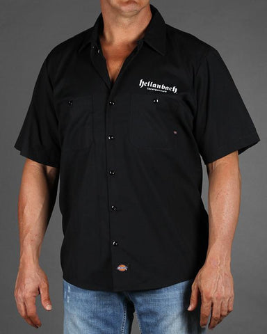 Image of Mens Work Shirt - Built Fast On Dickies Work Shirt