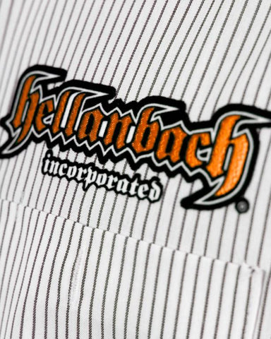 Image of Mens Work Shirt - Pinstripe 3D Work Shirt - Orange