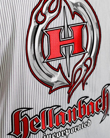 Image of Mens Work Shirt - Pinstripe 3D Work Shirt - Red